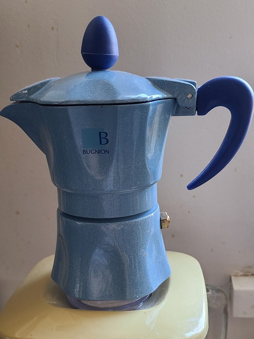 BUGNION Blue Stovetop Espresso Maker